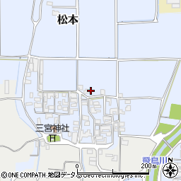 奈良県磯城郡田原本町松本周辺の地図