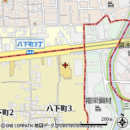 大阪府堺市東区八下町3丁44周辺の地図