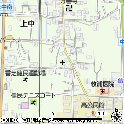 奈良県香芝市上中228-1周辺の地図