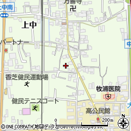 奈良県香芝市上中228-1周辺の地図