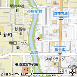 阪手西自治会集会所周辺の地図