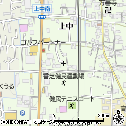 奈良県香芝市上中242周辺の地図