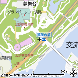 兵庫県淡路市夢舞台周辺の地図