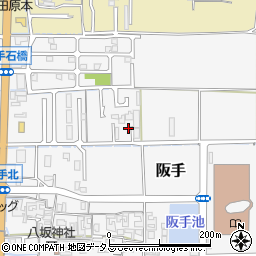 奈良県磯城郡田原本町阪手108-6周辺の地図