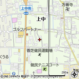 奈良県香芝市上中242-3周辺の地図