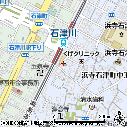 堺浜寺石津郵便局周辺の地図