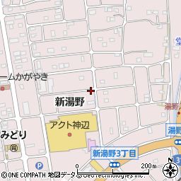広島県福山市神辺町新湯野周辺の地図