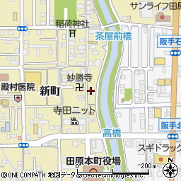 奈良県磯城郡田原本町新町308周辺の地図