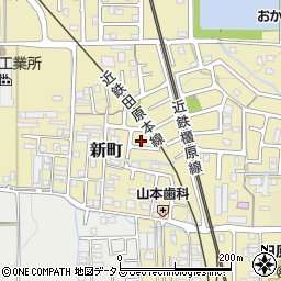 奈良県磯城郡田原本町新町84周辺の地図