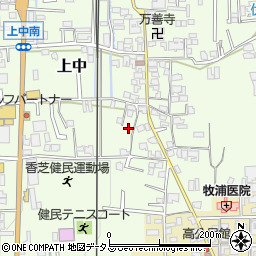 奈良県香芝市上中226-7周辺の地図