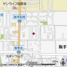 奈良県磯城郡田原本町阪手121周辺の地図