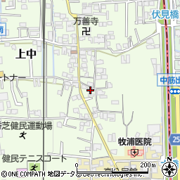 奈良県香芝市上中388周辺の地図
