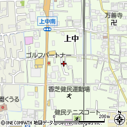 奈良県香芝市上中245-7周辺の地図