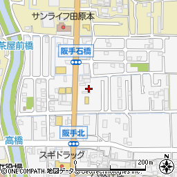 奈良県磯城郡田原本町阪手128周辺の地図