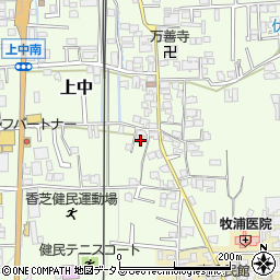 奈良県香芝市上中226-3周辺の地図