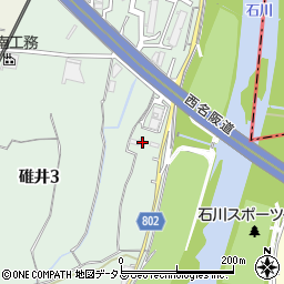 大阪府羽曳野市碓井3丁目396周辺の地図