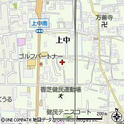 奈良県香芝市上中243周辺の地図
