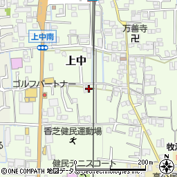 奈良県香芝市上中236-4周辺の地図