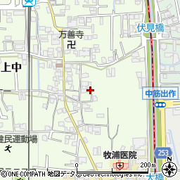 奈良県香芝市上中386-3周辺の地図