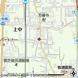 奈良県香芝市上中295-5周辺の地図