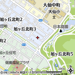 大阪府堺市堺区旭ヶ丘北町周辺の地図