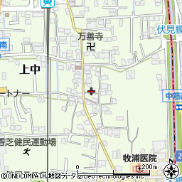 奈良県香芝市上中381-3周辺の地図