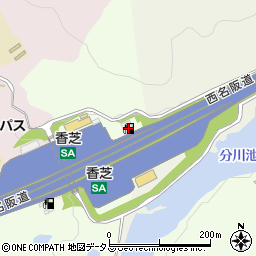 ａｐｏｌｌｏｓｔａｔｉｏｎ西名阪香芝下りサービスエリアＳＳ周辺の地図