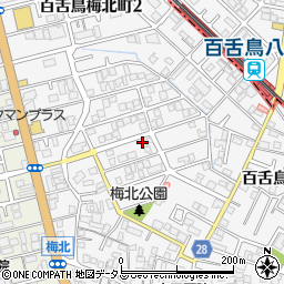 大阪府堺市北区百舌鳥梅北町周辺の地図