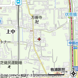 奈良県香芝市上中380-1周辺の地図
