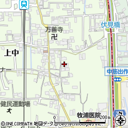 奈良県香芝市上中379周辺の地図