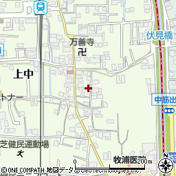奈良県香芝市上中374-2周辺の地図