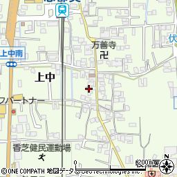 奈良県香芝市上中224-4周辺の地図