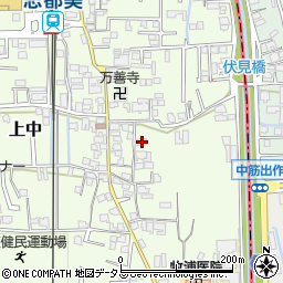 奈良県香芝市上中376周辺の地図