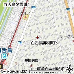 大阪府堺市北区百舌鳥赤畑町3丁周辺の地図