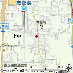 奈良県香芝市上中222-1周辺の地図