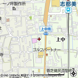 奈良県香芝市上中198周辺の地図
