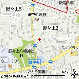 大阪府羽曳野市野々上周辺の地図
