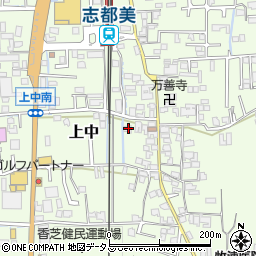 奈良県香芝市上中220-1周辺の地図