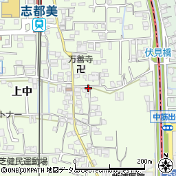 奈良県香芝市上中367-1周辺の地図