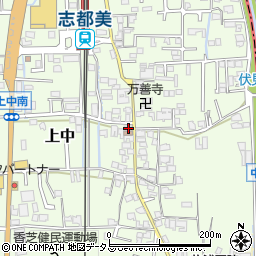 奈良県香芝市上中299-1周辺の地図