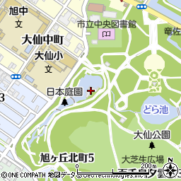 大仙公園日本庭園周辺の地図
