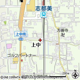 奈良県香芝市上中194周辺の地図