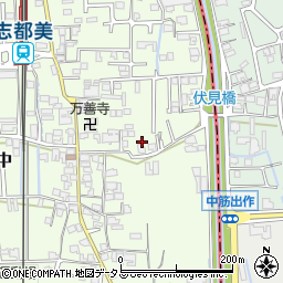 奈良県香芝市上中421-1周辺の地図