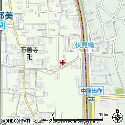 奈良県香芝市上中421-23周辺の地図