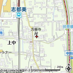奈良県香芝市上中362周辺の地図