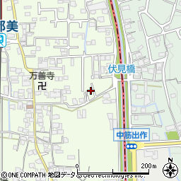 奈良県香芝市上中421周辺の地図