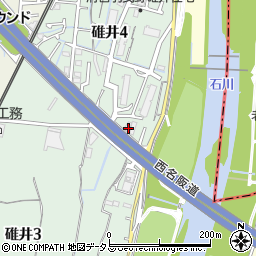 大阪府羽曳野市碓井3丁目468周辺の地図