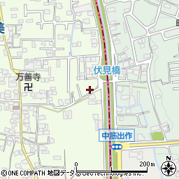 奈良県香芝市上中421-7周辺の地図