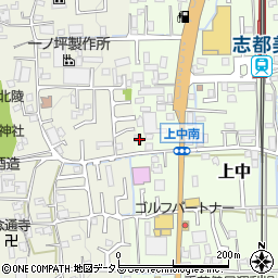 奈良県香芝市上中126-1周辺の地図