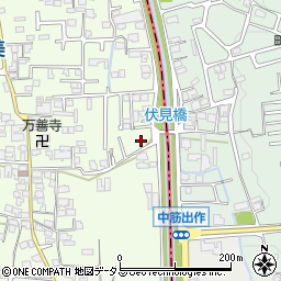奈良県香芝市上中424-11周辺の地図